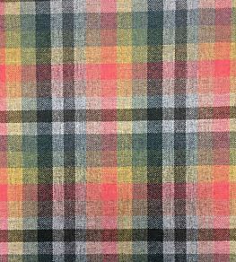 Mandarin Plaid Fabric by Ian Sanderson Flame