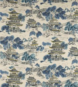 Mandarin Fabric by Manuel Canovas Bleu de Chine