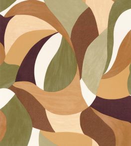Mandorla Wallpaper by Casamance Kaki/Terre De Sienne