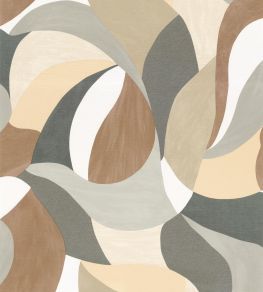 Mandorla Wallpaper by Casamance Sable/Gris Cendre