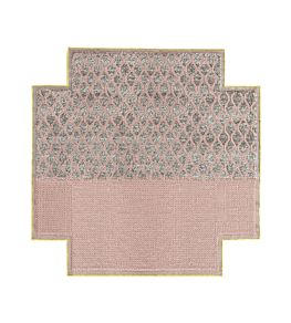 Mangas Space Rhombus Square Rug by GAN Pink