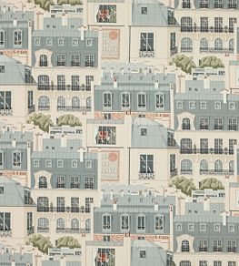 Les Toits De Paris Fabric by Manuel Canovas Vert de Gris