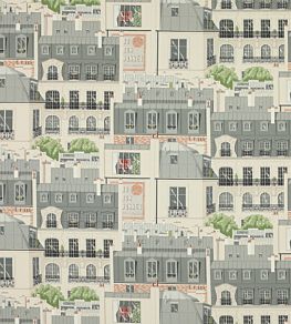 Les Toits De Paris Fabric by Manuel Canovas Ardoise