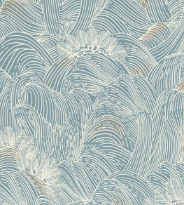 Maree Haute Wallpaper by Casamance Bleu Persan