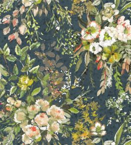 Margaretta Velours Fabric by Designers Guild Noir