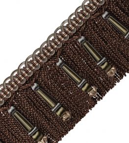 Margaux Beaded Bullion Fringe Trimming by Samuel & Sons Aubergine