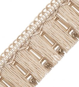 Margaux Beaded Bullion Fringe Trimming by Samuel & Sons Ecru