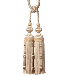 Margaux Double Tassel Tieback Trimming by Samuel & Sons Ecru