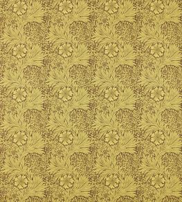Marigold Fabric by Morris & Co Summer Yellow/Chocolate