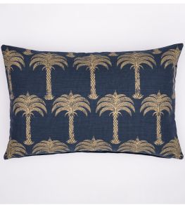 Marrakech Palm Cushion 40 x 60cm by Barneby Gates Midnight Blue