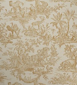 Four Continents Toile Fabric by Marvic Saffron