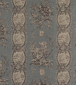 Les Oiseaux Fabric by Marvic Duck Egg
