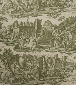 Toile Alexander The Great Fabric by Marvic Olive
