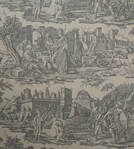 Toile Alexander The Great Fabric by Marvic Grey