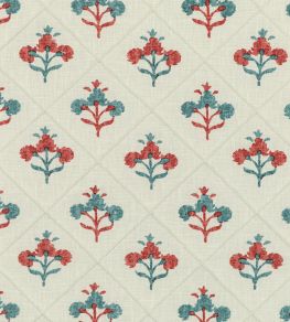Marwell Fabric by Baker Lifestyle Aqua / Red
