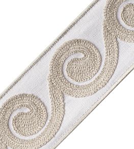 Maui Embroidered Border Trimming by Samuel & Sons White Sand