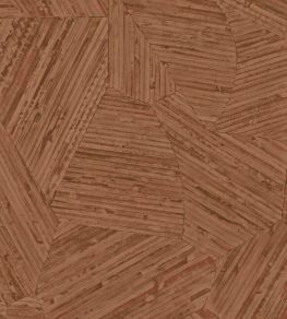 Mauna Wallpaper by Arte Mahogany Red