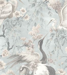 Maurice Fabric by Woodchip & Magnolia Duck Egg Blue