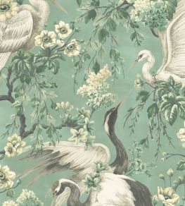 Maurice Fabric by Woodchip & Magnolia Green Moss