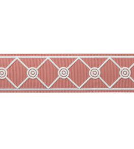 MDS Embroidered Lattice Borber Trimming by Samuel & Sons Coral