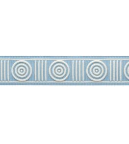 MDS Embroidered Rosette Border Trimming by Samuel & Sons Sky