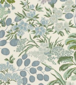 Meadow Fabric by Thibaut Lavender and Blue