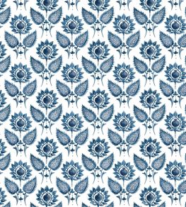 Medici Flower Fabric by William Yeoward Indigo