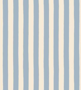 Medium Hand Painted Stripe Wallpaper by Josephine Munsey Beryl and Colethrop Cream