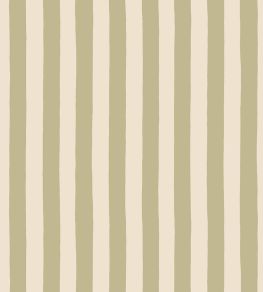 Medium Hand Painted Stripe Wallpaper by Josephine Munsey Southern Light and Parsnip