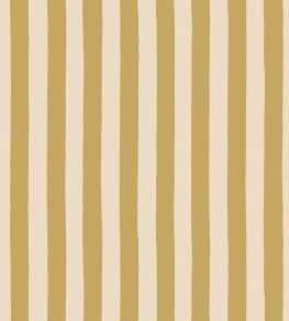 Medium Hand Painted Stripe Wallpaper by Josephine Munsey Summer Evening and Parsnip
