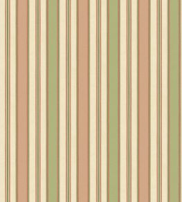 Melbourne Stripe Wallpaper by GP & J Baker Soft Red/Green