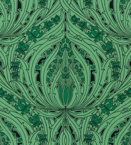 Mildmay Wallpaper by Sanderson Goblin Green