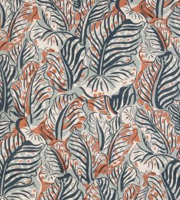 Mille Feuilles Fabric by Christopher Farr Cloth Terracotta