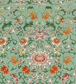 Chinese Floral Wallpaper by MINDTHEGAP Aqua