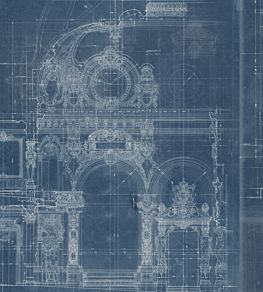 Garnier Wallpaper by MINDTHEGAP Blue