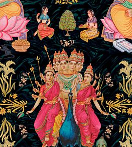 Goddess Wallpaper by MINDTHEGAP Black, Blue, Pink, Gold
