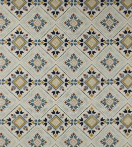 Minerva Fabric by Jane Churchill Blue/Ochre