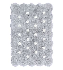 Mini Biscuit Pearl Grey Rug by Lorena Canals Pearl Grey
