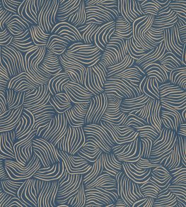 Mirage Wallpaper by Caselio Bleu Indigo Irise
