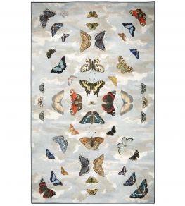 Mirrored Butterflies Rug by Designers Guild Sky