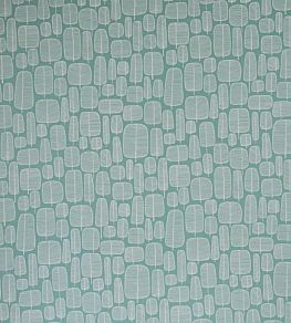 Little Trees Fabric by MissPrint Aquamarine