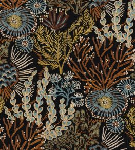 Moana Fabric by Casamance Bleu Baltique Kaki