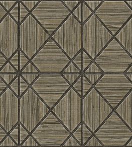 Modern Lattice Wallpaper by Today Interiors Chocolate
