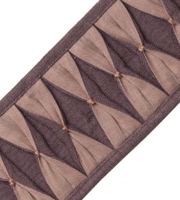 Monarch Pleated Border Trimming by Samuel & Sons Aubergine