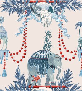 Monkey Business Wallpaper by Jim Thompson No.9 Blue
