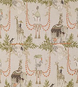 Monkey Business Fabric by Jim Thompson No.9 Khaki