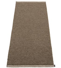 Mono Rug by Pappelina Dark Brown/Dark Linen