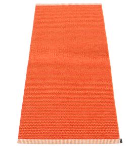 Mono Rug by Pappelina Pale Orange/Coral Red