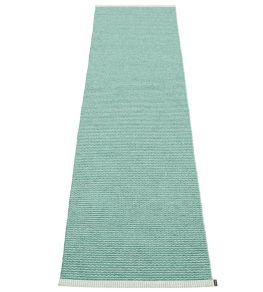 Mono Runner Rug by Pappelina Jade/Pale Turquoise