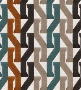 Monogramme Fabric by Casamance Celadon/Mordore